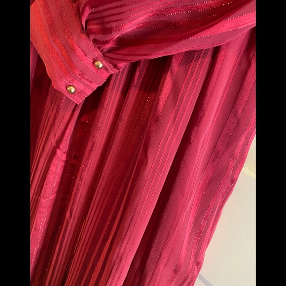 Ricarica beautiful flowy chiffon long red maternity dress size 1X.  NWOT. ❤️ - Picture 13 of 13
